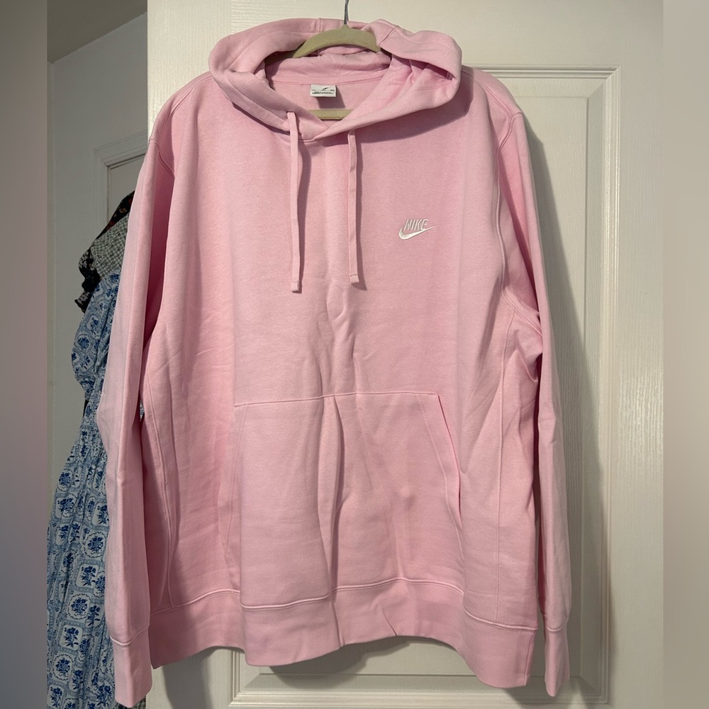 Nike Men’s Club Fleece Light Pink Pullover Hoodie